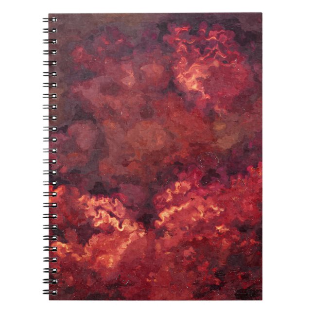 Carnet Abstrait Deep Crimson Fire Cloud (Devant)