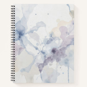 Carnet Abstrait éclaboussure d'encre fluide bleu et viole
