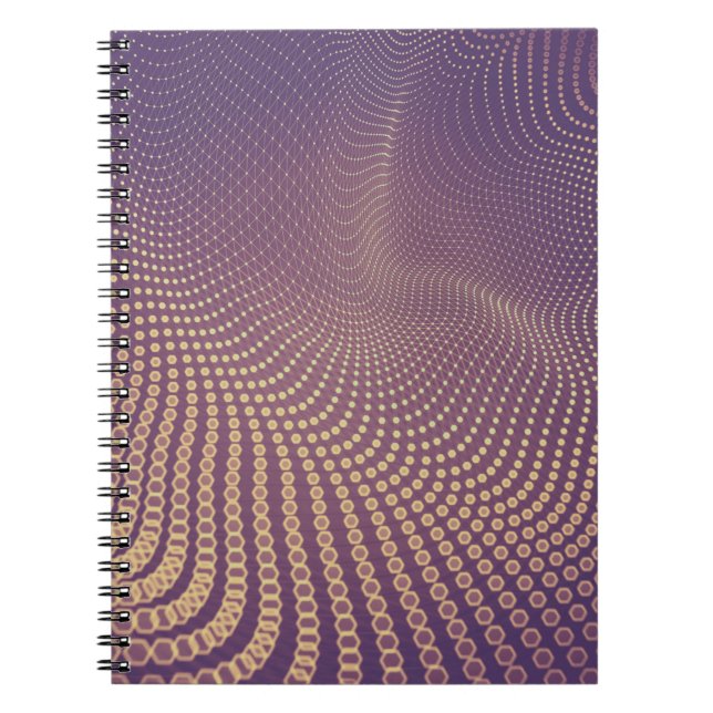 Carnet Abstrait espace polygonal bas poly foncé arrière - (Devant)