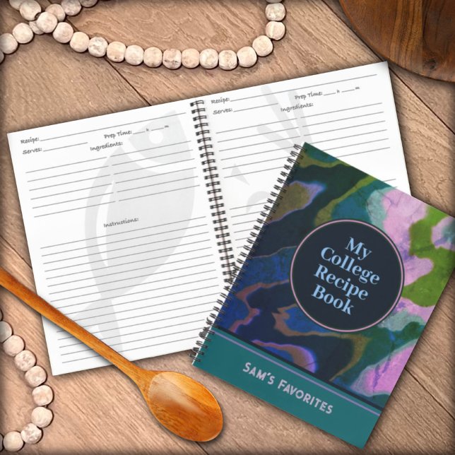 Carnet Abstrait Favorite College Modern Green Recette (Créateur téléchargé)