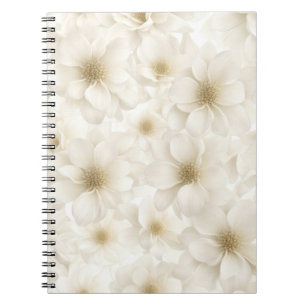 Carnet Abstrait floral ivoire doux