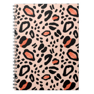 Carnet Abstrait léopard aquarelle. motif poster de animal