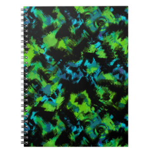 Carnet Abstrait noir et vert