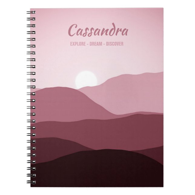 Carnet Abstrait Ombre Mauve Taupe clair sur mesure (Devant)