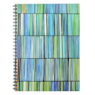 Carnet Abstrait rayé coloré