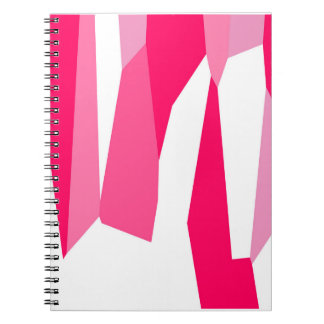 Carnet abstrait rose et blanc