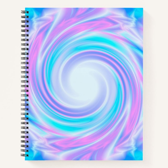 Carnet Abstrait tourbillon pastel violet couleurs imprime (Devant)