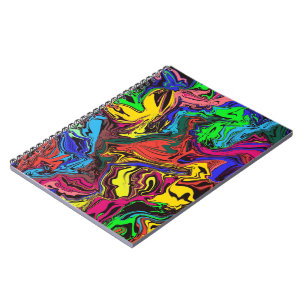 Carnet Abstrait Twirly coloré / Poussé / Spiral