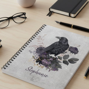 Carnet Académie Sombre et Lugubre Corbeau Spirale