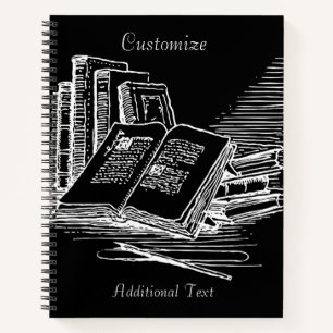 Carnet Académies Noires Et Blanches Personnalisées