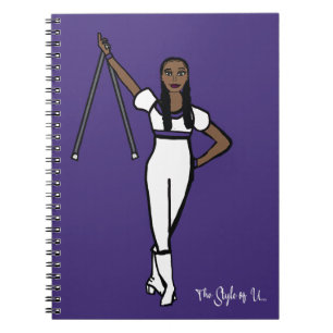 Carnet Accent blanc pourpre B Twirler Baton