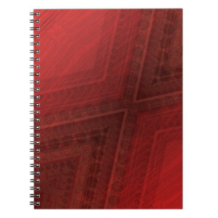 Carnet Acceptation Motif de Boho Eclectique Rouge