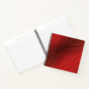 Carnet Acceptation Motif de Boho Eclectique Rouge