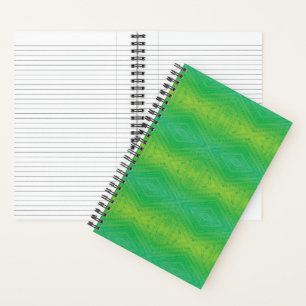 Carnet Acceptation Motif de Shibori jaune bleu