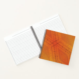Carnet Acceptation Motif de Shibori rouge orange jaune
