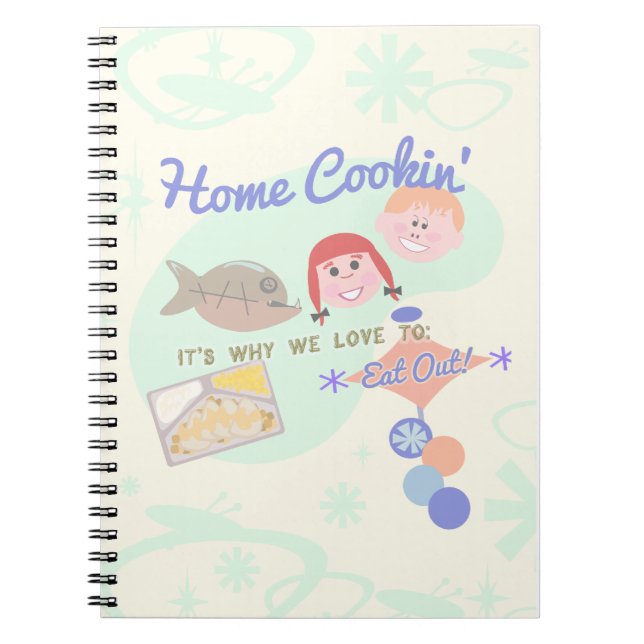 Carnet Accueil Cuisine Dîner amusant Design d'art (Devant)
