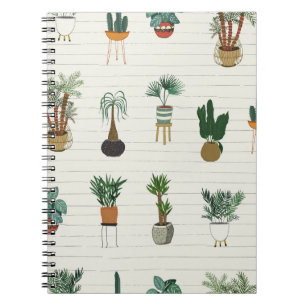 Carnet Accueil Plantes : Intérieur sans couture à main