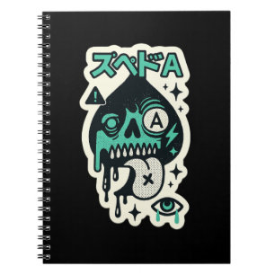 Carnet Ace de pique — Crâne de goutte Katakana