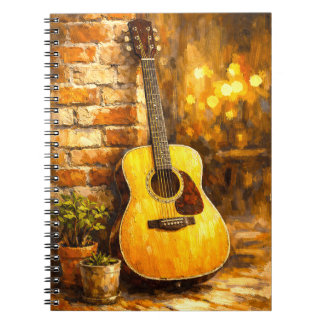 Carnet Acoustic Guitar Oil Painting Notebook