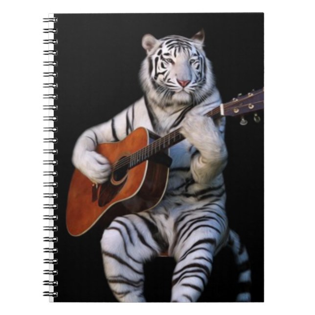 Carnet Acoustic Tiger Study – Aesthetic Notebook (Devant)