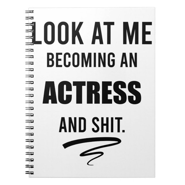 Carnet Actrice Diplôme Funny Cadeau Théâtre Lover Cadeau (Devant)