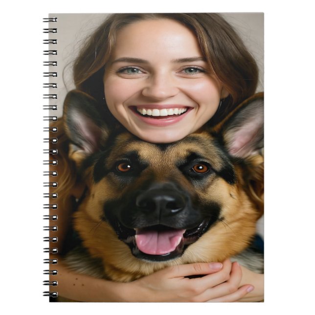 Carnet Add German Shepherd Photo Personalize (Devant)