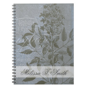 Carnet Add Your Name Fleur de Bleu I