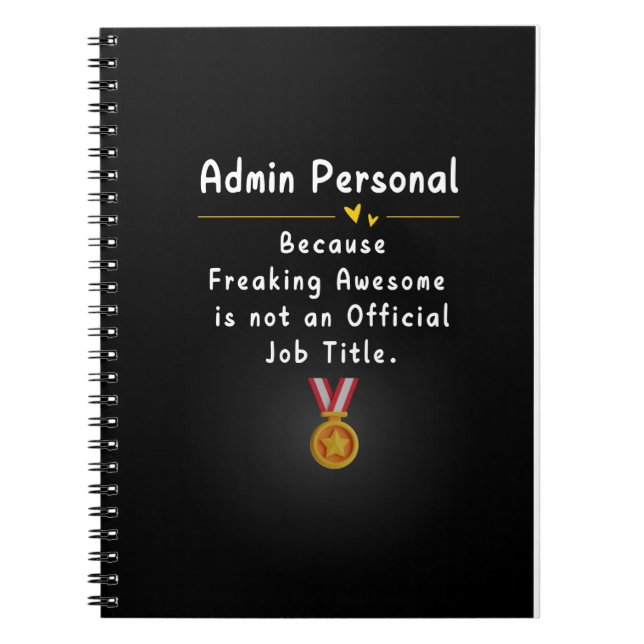 Carnet Administrateur Personnel (Devant)