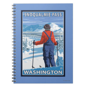 Carnet Admirant Skier - Snoqualmie Pass, Washington