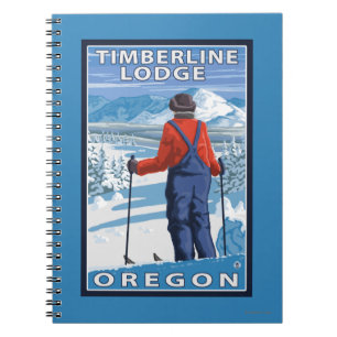 Carnet Admirer de skieur - loge de Timberline, Orégon