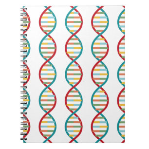Carnet ​ ADN ​ Mid Century Moderne Biologie STEM Blancs