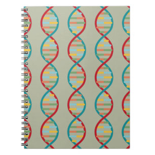 Carnet ADN milieu du siècle Moderne Biologie STEM Gri