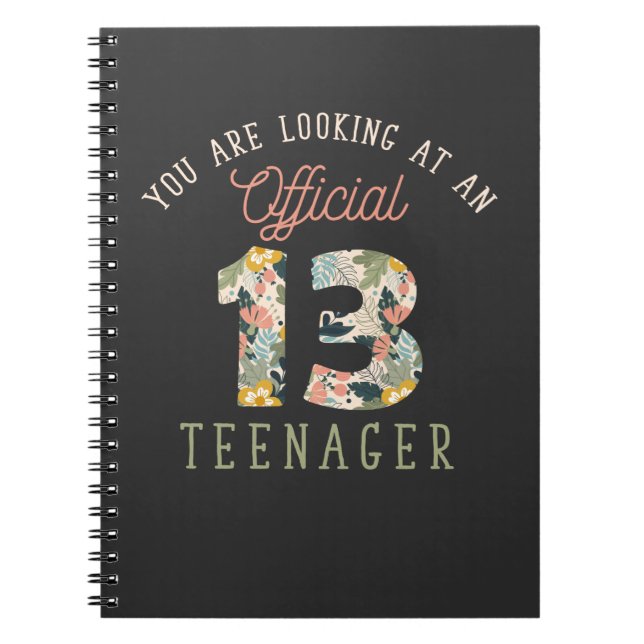 Carnet Adolescent officiel 13e anniversaire 13 ans fille (Devant)