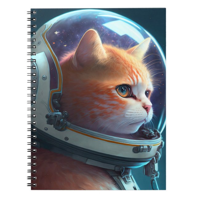 Carnet Adorable astronaute de chat (Devant)