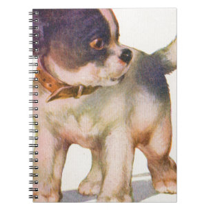 Carnet adorable chiot des années 1930