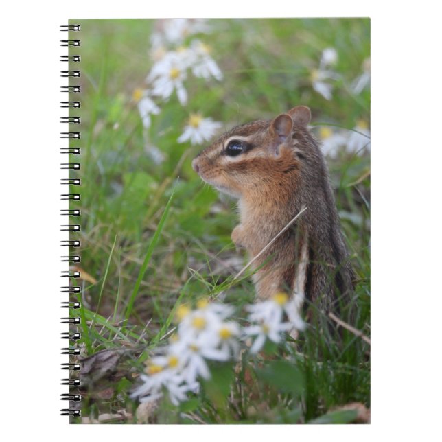 Carnet Adorable Chipmunk en fleurs (Devant)