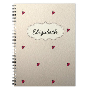 Carnet Adorable Mignonne ,Coccinelles,Lumineux-Personnali