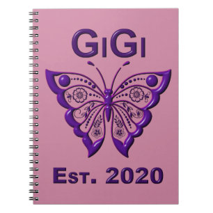 Carnet Adorable Papillon Gigi "Est 2020"