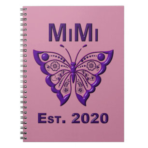 Carnet Adorable Papillon Mimi "Est 2020"