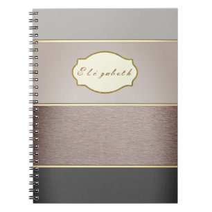 Carnet Adorable rayé,Coloré -Personnalisé