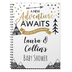 Carnet Adventure Await Guest Book Baby shower