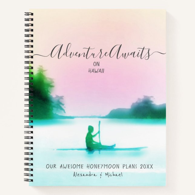 Carnet Adventure Await Lune de miel Romantique Pink Ocean (Devant)