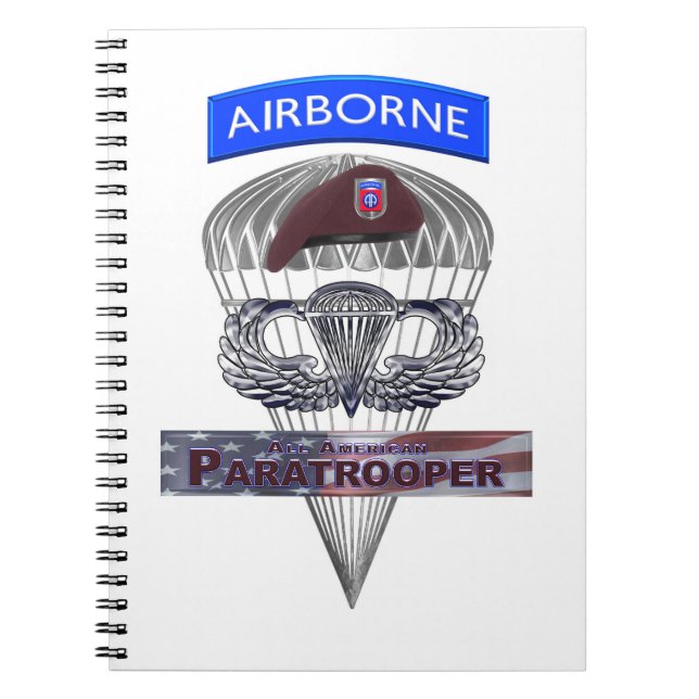 Carnet Aéronef Tab Acier Parachutiste Jump Ailes (Devant)