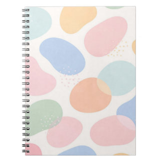 Carnet Aesthetic Pastel Abstract Shapes Spiral Notebook 
