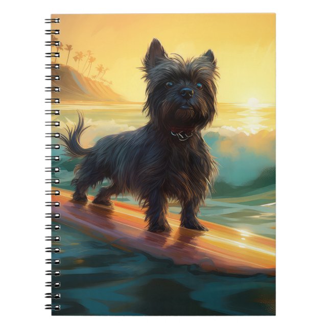 Carnet Affenpinscher Beach Surf Peinture (Devant)