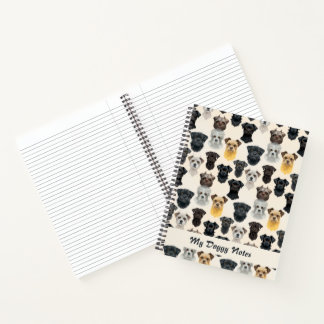 Carnet Affenpinscher Chien face Collage Motif