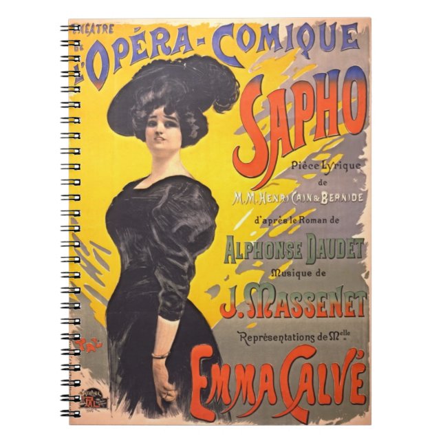 Carnet Affiche 1897 d'opéra comique (Devant)