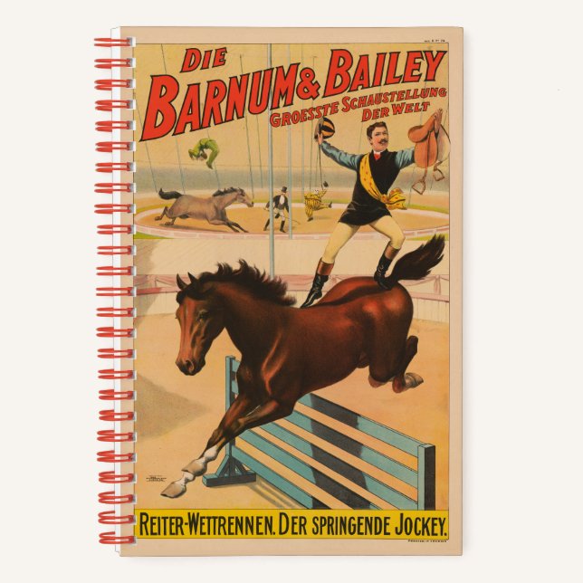 Carnet Affiche De Cirque Allemande D'Un Homme Se Trouvant (Recto)
