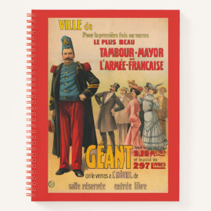 Carnet Affiche De Cirque De Foule Admirant Un Soldat Fran