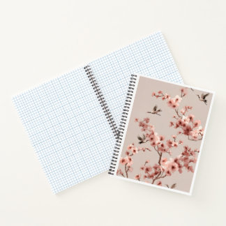Carnet Affiche de Grue Fleur de Cerisier